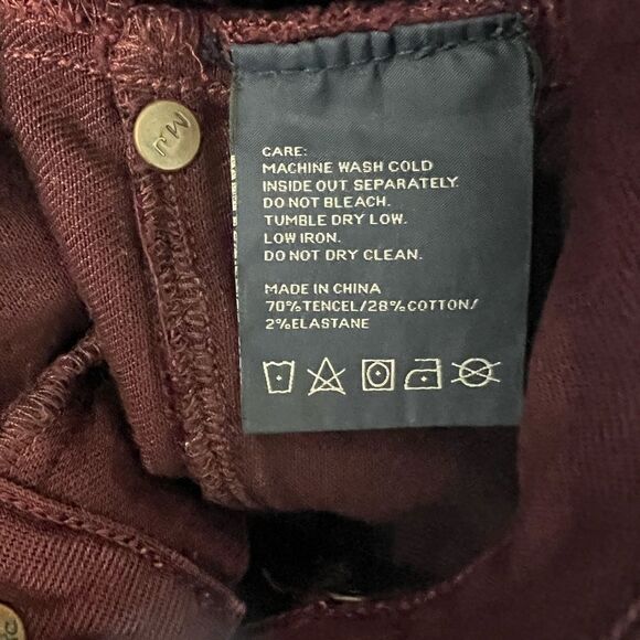 Marc by Marc Jacobs 'Stick' Skinny Jeans in Wine Tasting Size 25 - Picture 7 of 9